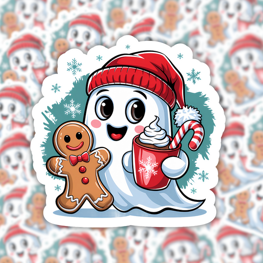 Christmas Spirit Ghost Sticker