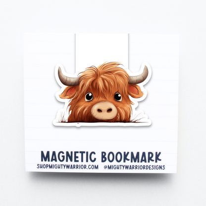 Highland Cow Magnetic Bookmark