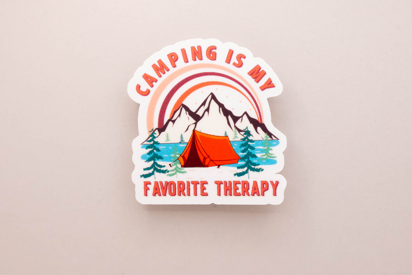 Camping Is My Favorite Therapy Sticker