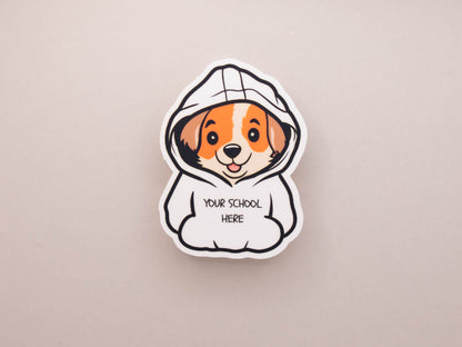 Custom School Logo Puppy Sticker