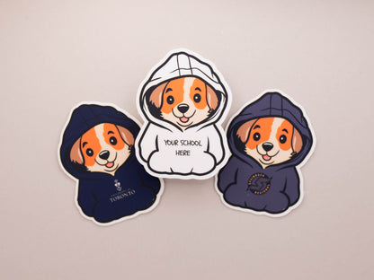 Custom School Logo Puppy Sticker