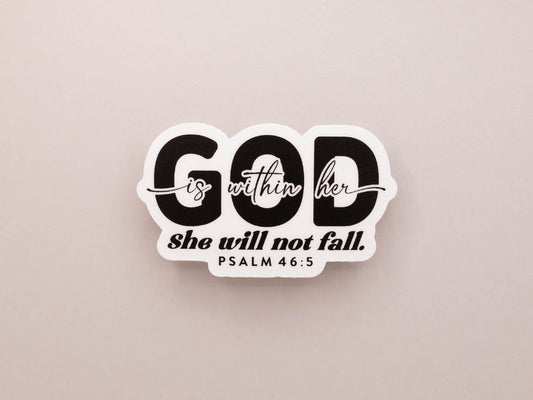 God Is With Her Sticker