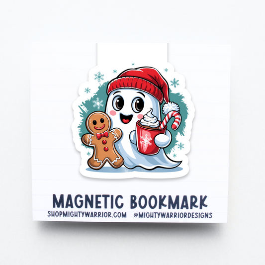 Christmas Spirit Ghost Magnetic Bookmark