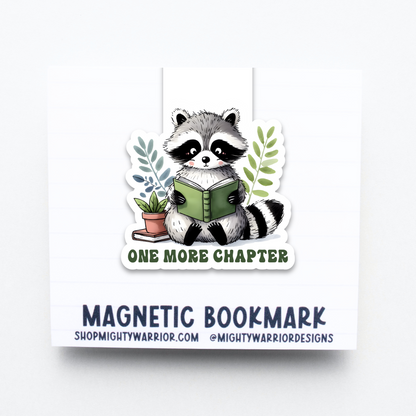 Reading Raccoon Magnetic Bookmark