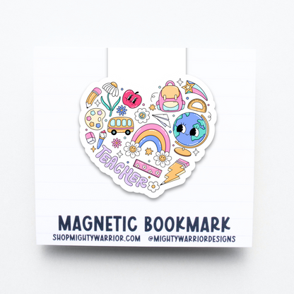 Teachers Heart Magnetic Bookmark