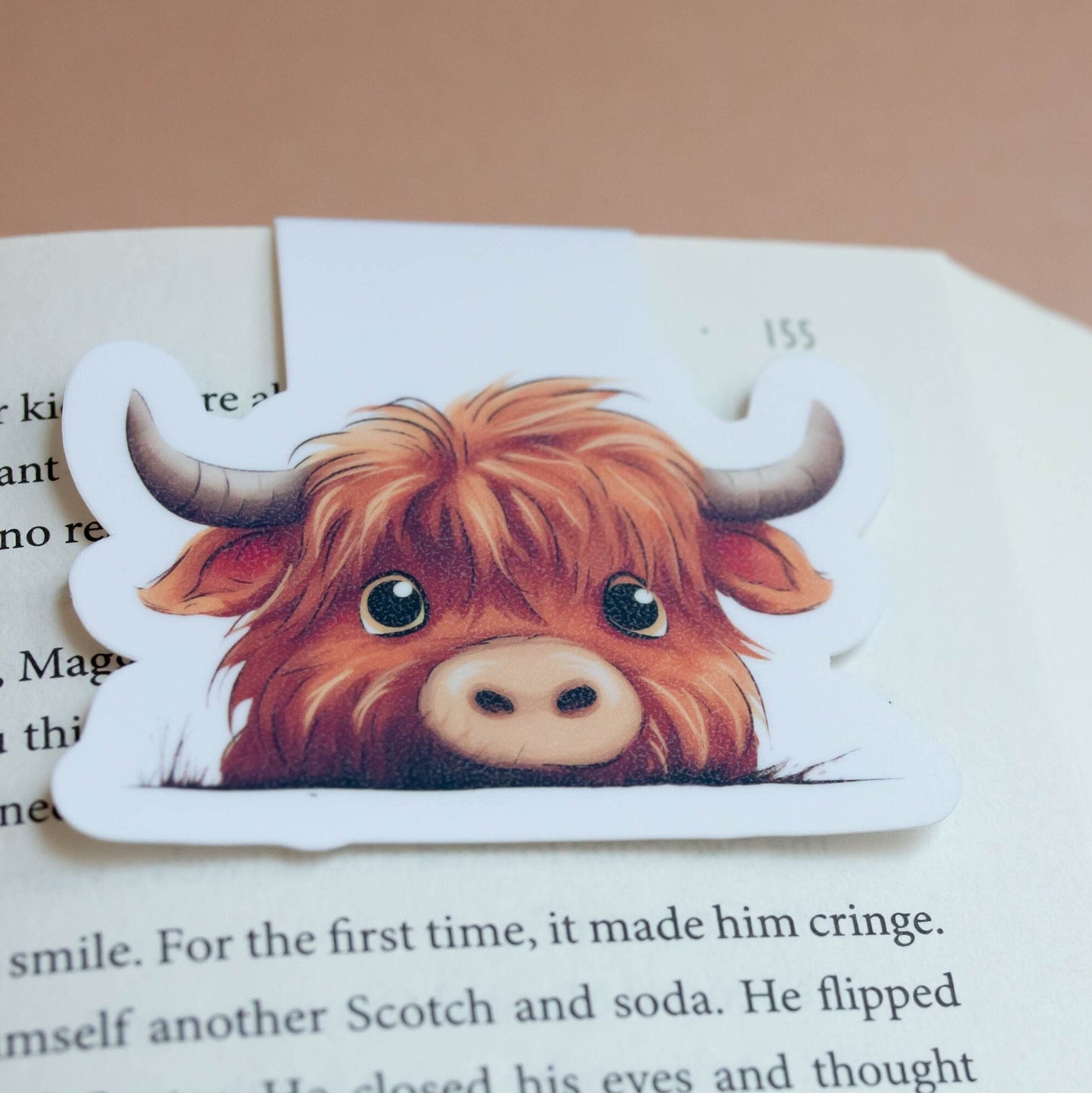 Highland Cow Magnetic Bookmark