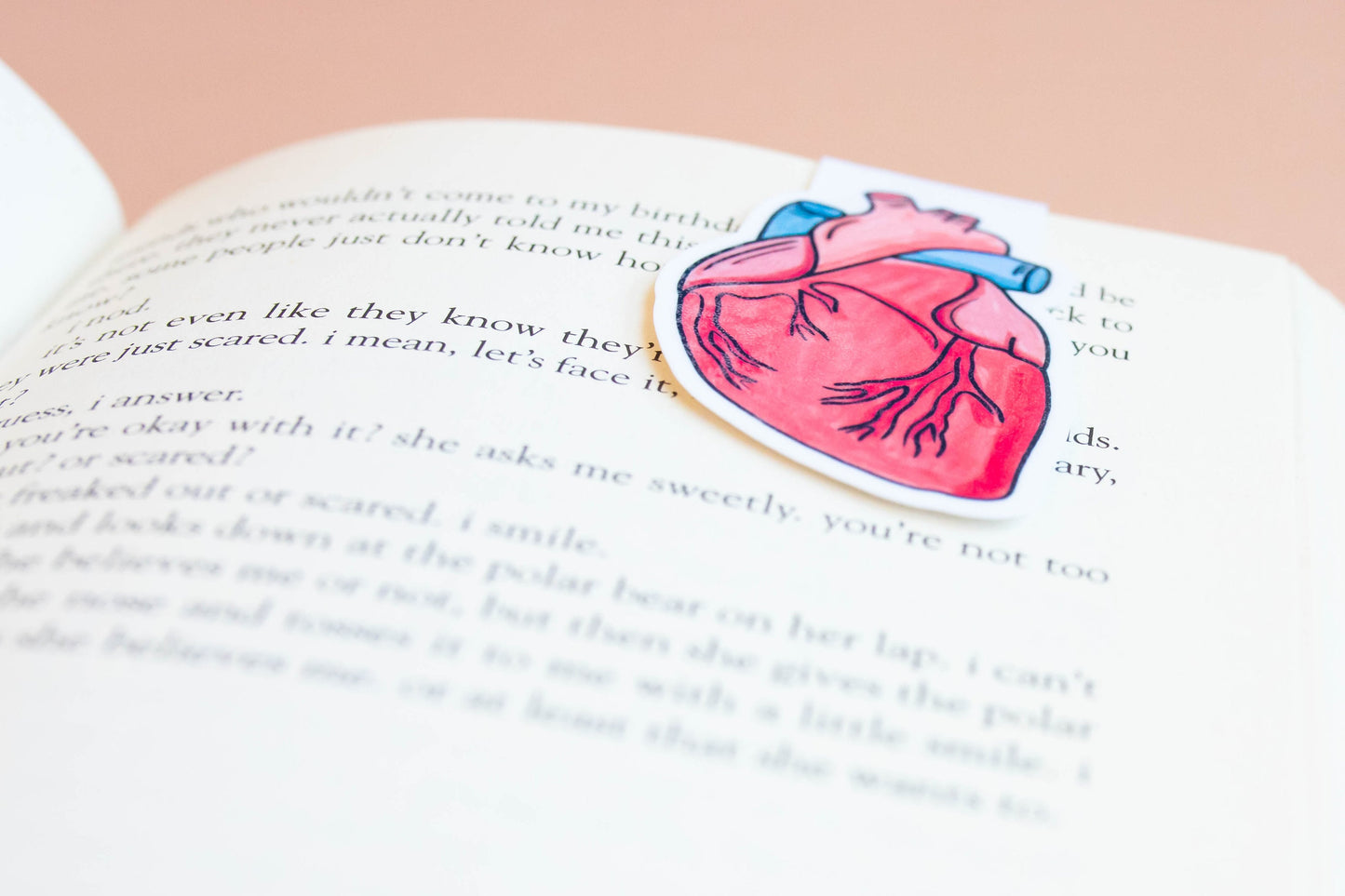 Anatomical Heart Magnetic Bookmark