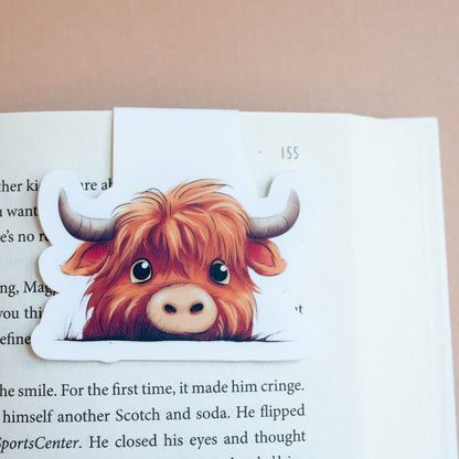 Highland Cow Magnetic Bookmark