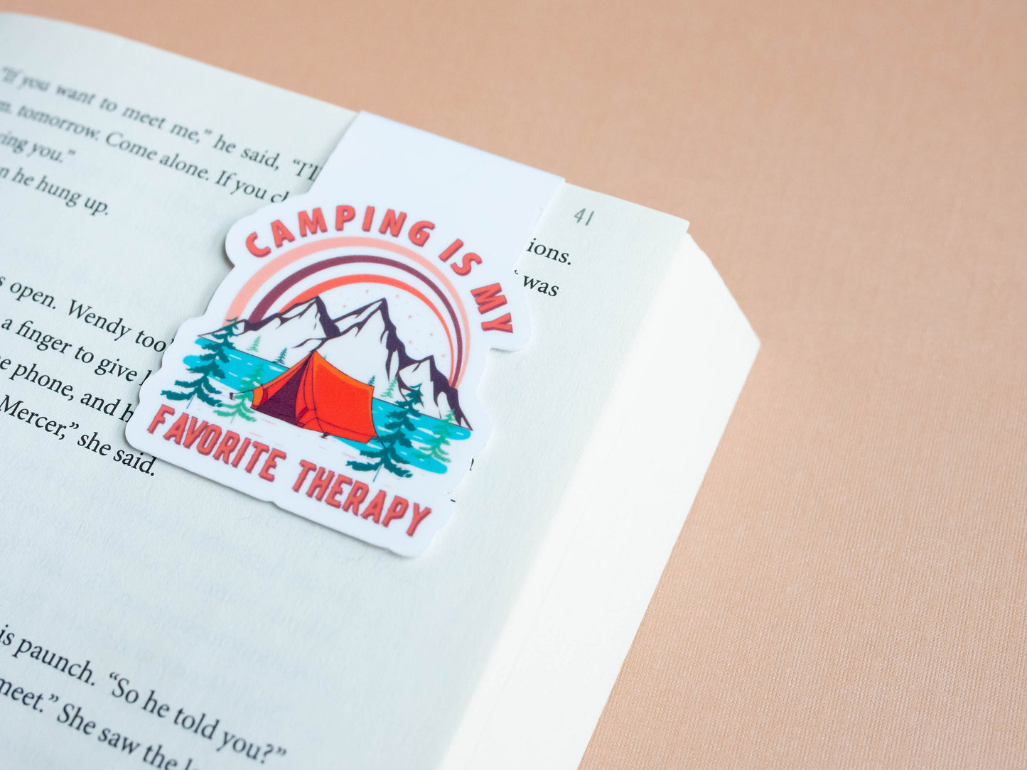 Camping is my Favorite Therapy Magnetic Bookmark