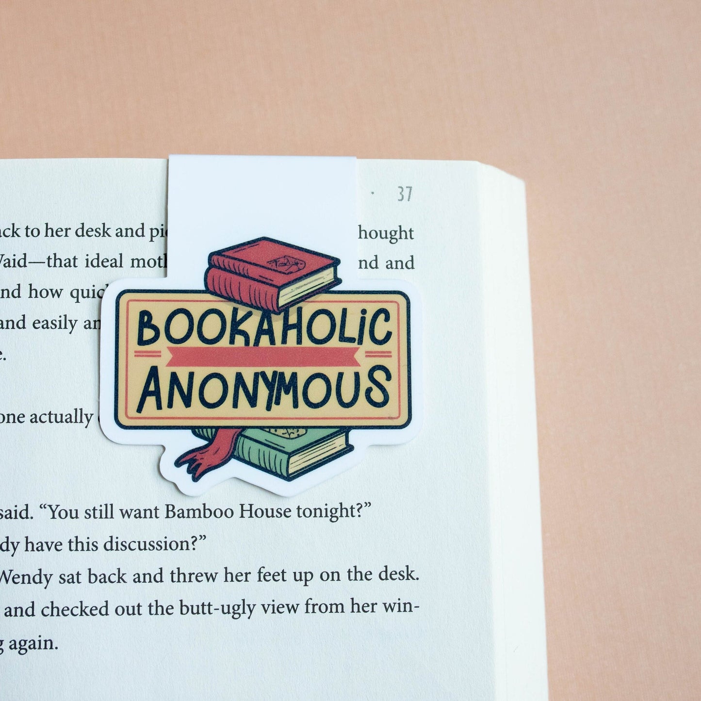 Bookaholic Anonymous Magnetic Bookmark